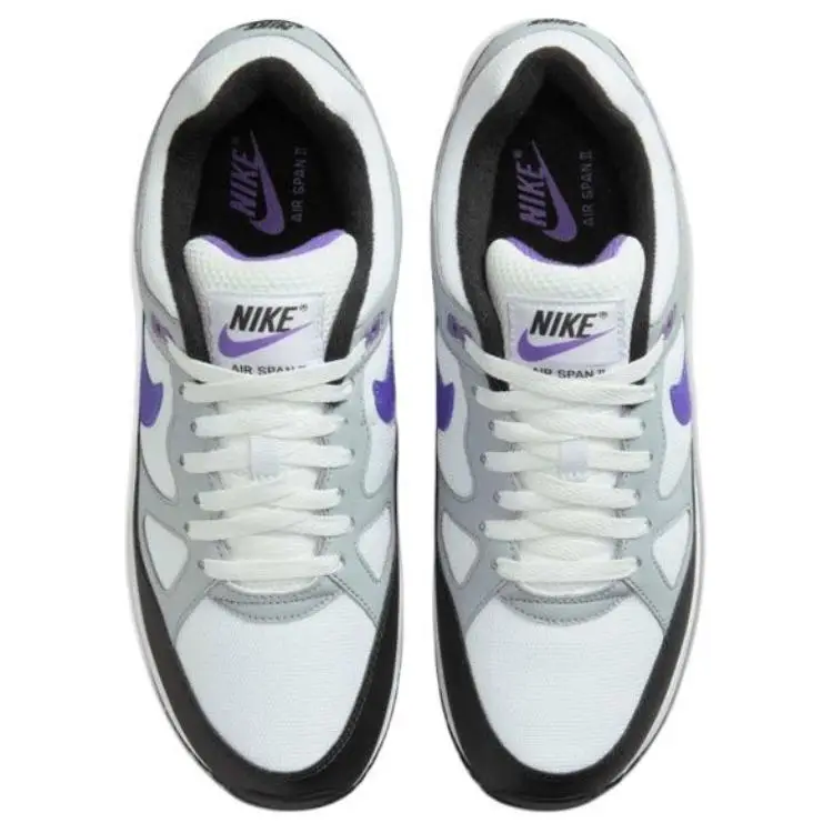 Sneakers da uomo Nike Air Span 2 Grigio lupo Iper uva Nero Bianco AH8047-013 44 miniatura 5