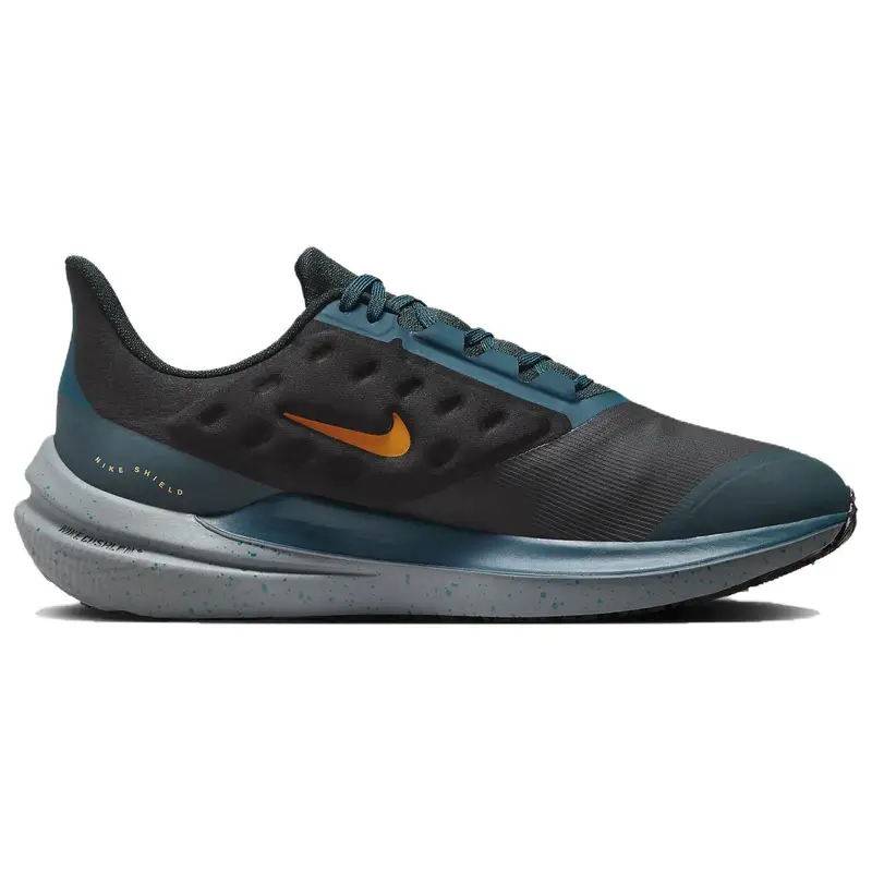 Nike Sneakers da uomo Air Winflo 9 Shield nere e blu con dettagli miniatura 4