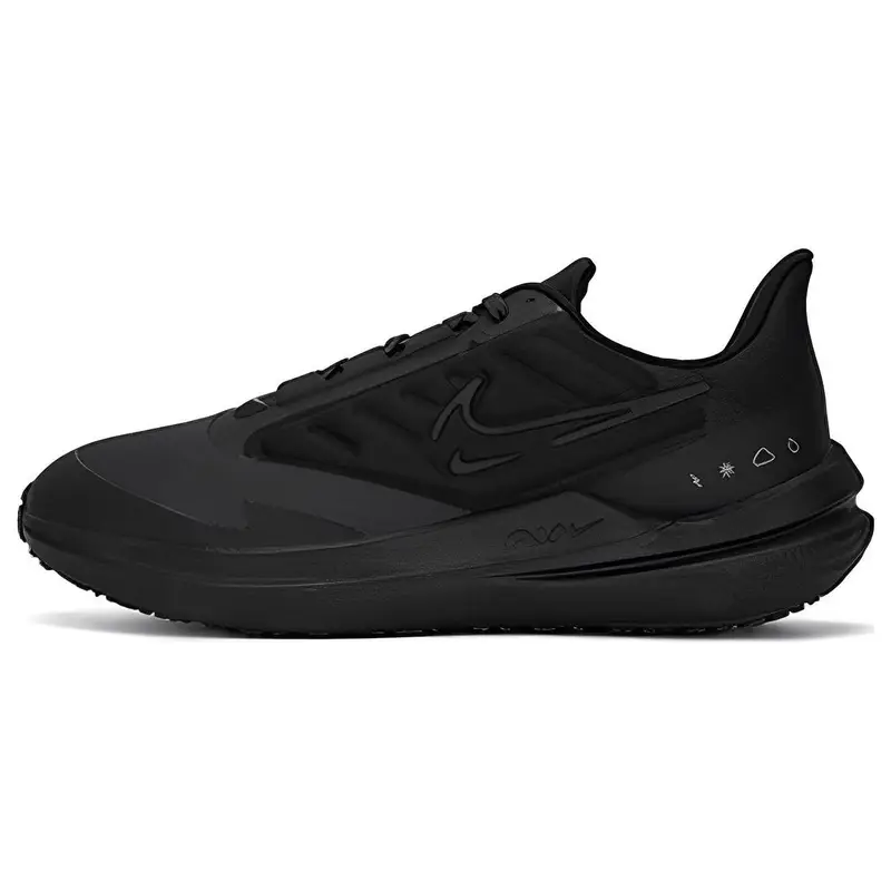 Sneakers da uomo Nike Air Winflo 9 Shield Triple Black Off-Noir Grigio Fumo Scuro DM1106-007 46