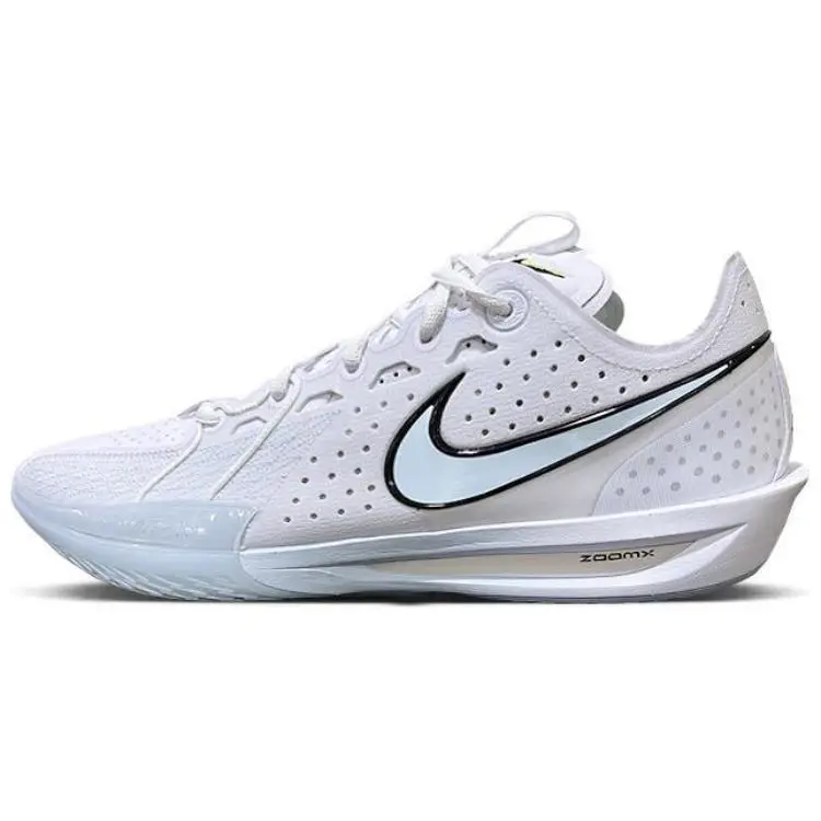 Sneakers da uomo Nike Air Zoom GT Cut 3 EP Bianco Azzurro Ghiaccio Argento Metallizzato Limone Chiaro Twist Nero DV2918-104 38 5