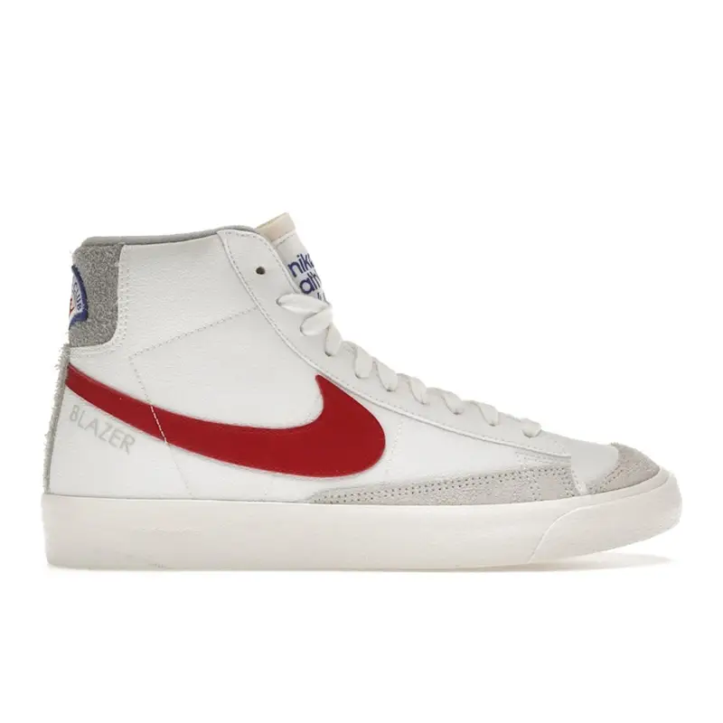 Sneakers da Uomo Nike Blazer Mid 77 Bianco Fantasma Rosso Palestra Grigio Fumo Chiaro DH7694-100 42
