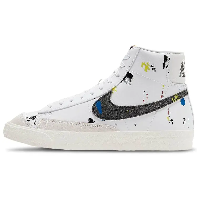 Sneakers da uomo Nike Blazer Mid 77 Paint Splatter Bianco Nero Vela DC7331-100 39