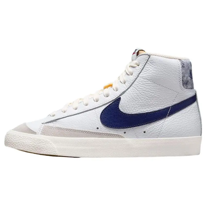 Sneakers da uomo Nike Blazer Mid 77 Washed Denim Bianco Blu notte Vela FN6877-100 40 5