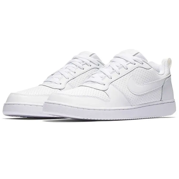 Sneakers da uomo Nike Court Borough Low Triple White Bianco-Bianco 838937-111 45 miniatura 4