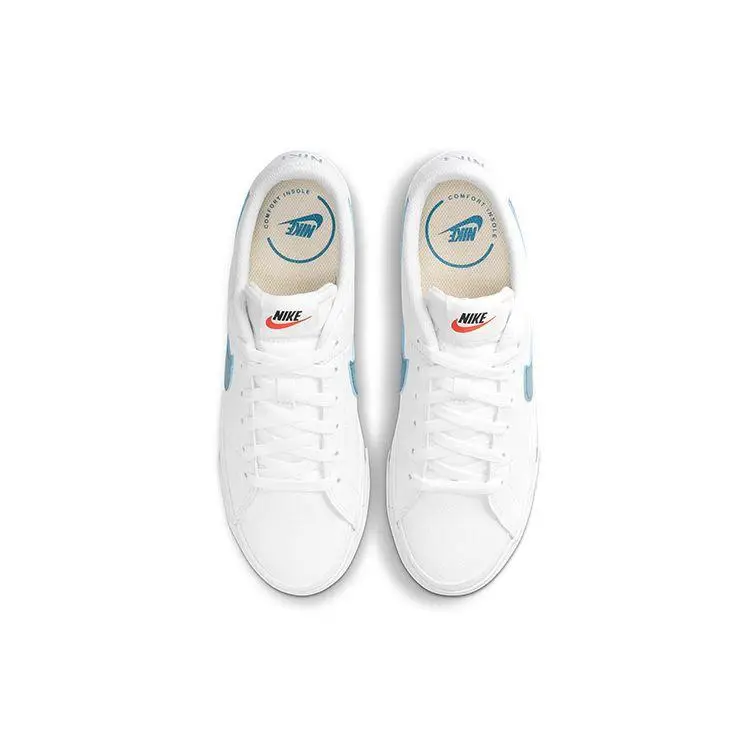 Sneakers da Uomo Nike Court Legacy Bianco Ceruleo Gomma-Marrone Chiaro CU4150-104 44 miniatura 3