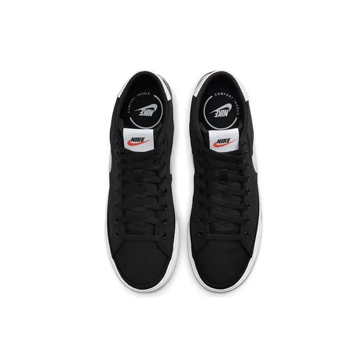 Sneakers da Uomo Nike Court Legacy Canvas Mid Nero Bianco Team-Arancio DD0162-001 41 miniatura 4