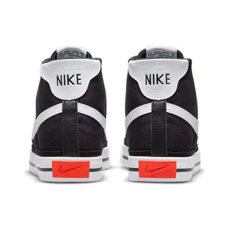 Sneakers da Uomo Nike Court Legacy Canvas Mid Nero Bianco Team-Arancio DD0162-001 41 miniatura 5