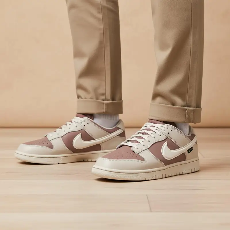 Sneakers da uomo Nike Dunk Low GORE-TEX Osso Chiaro Marrone Vison Zafferano HQ2053-002 43 miniatura 5