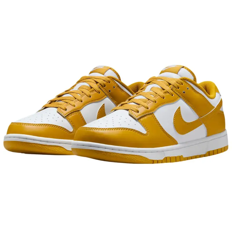 Nike Sneakers da Uomo Dunk Low Senape e Bianco miniatura 2