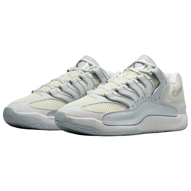 Sneakers da uomo Nike KD 18 EP Soft Pearl Grigio Platino Puro Bianco Summit HV1991-001 45 miniatura 2