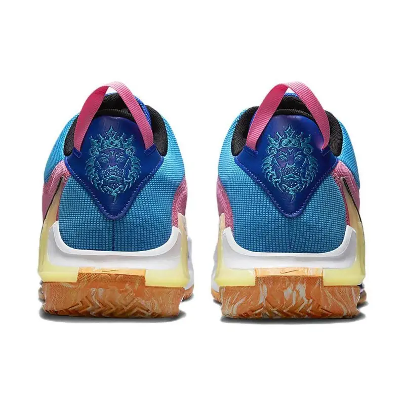 Sneakers da uomo Nike LeBron Witness 7 Hyper Royal Pink Blu Blu-Lampo Bianco DM1123-400 40 miniatura 2