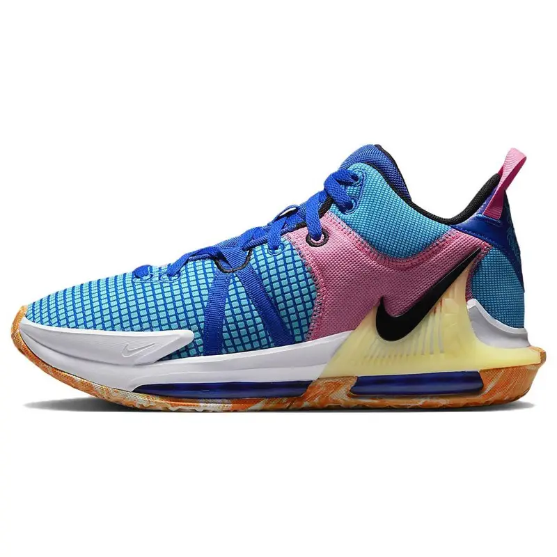 Sneakers da uomo Nike LeBron Witness 7 Hyper Royal Pink Blu Blu-Lampo Bianco DM1123-400 40