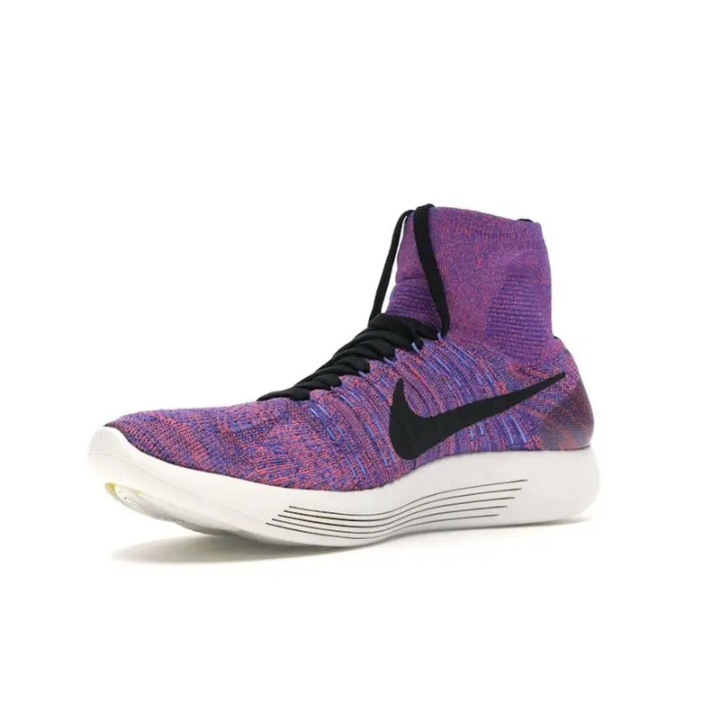 Sneakers da uomo Nike Lunarepic Flyknit Viola Blu Paramount Nero 818676-402 42 5 miniatura 2