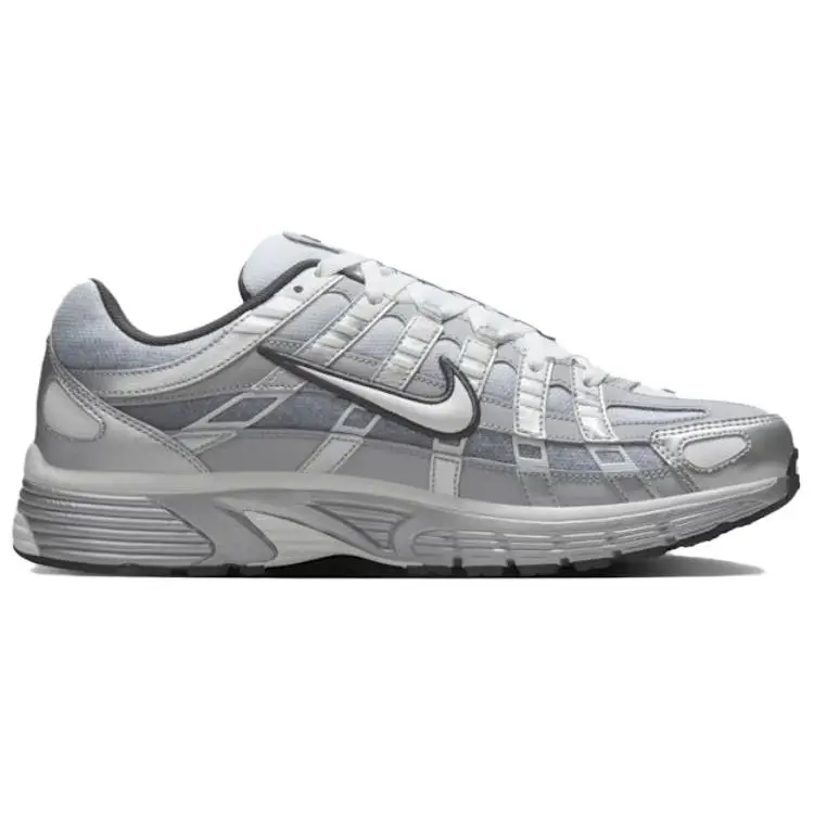 Nike Sneakers da Uomo P-6000 Argento Metallizzato Grigio Lupo e Bianco miniatura 4