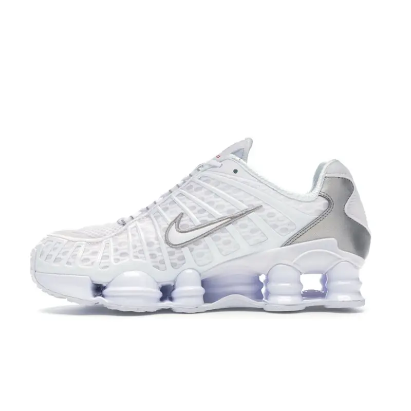 Sneakers da uomo Nike Shox TL Argento Metallizzato Bianco Bianco-Argento Metallizzato AV3595-100 44 miniatura 4