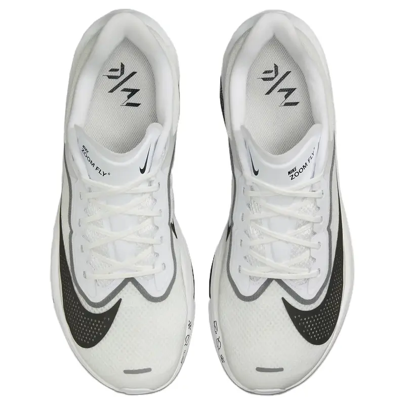 Sneakers da uomo Nike Zoom Fly 6 Bianco Nero Grigio fumo Argento metallizzato FN8454-100 39 miniatura 4