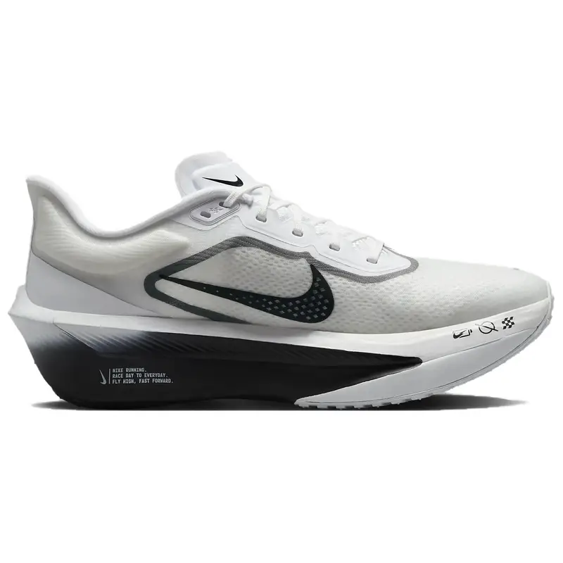 Sneakers da uomo Nike Zoom Fly 6 Bianco Nero Grigio fumo Argento metallizzato FN8454-100 39 miniatura 5