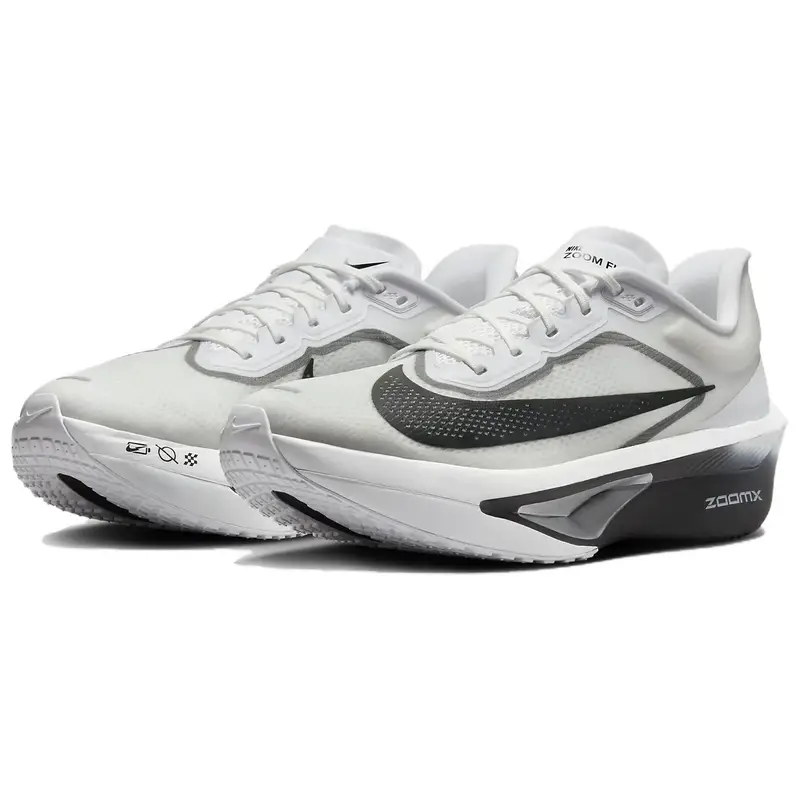 Sneakers da uomo Nike Zoom Fly 6 Bianco Nero Grigio fumo Argento metallizzato FN8454-100 44 miniatura 2