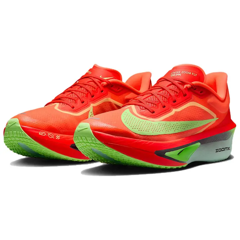 Sneakers da uomo Nike Zoom Fly 6 Bright Crimson Lime Blast Rosso Menta-Schiuma Viola Grotta FN8454-601 41 miniatura 5