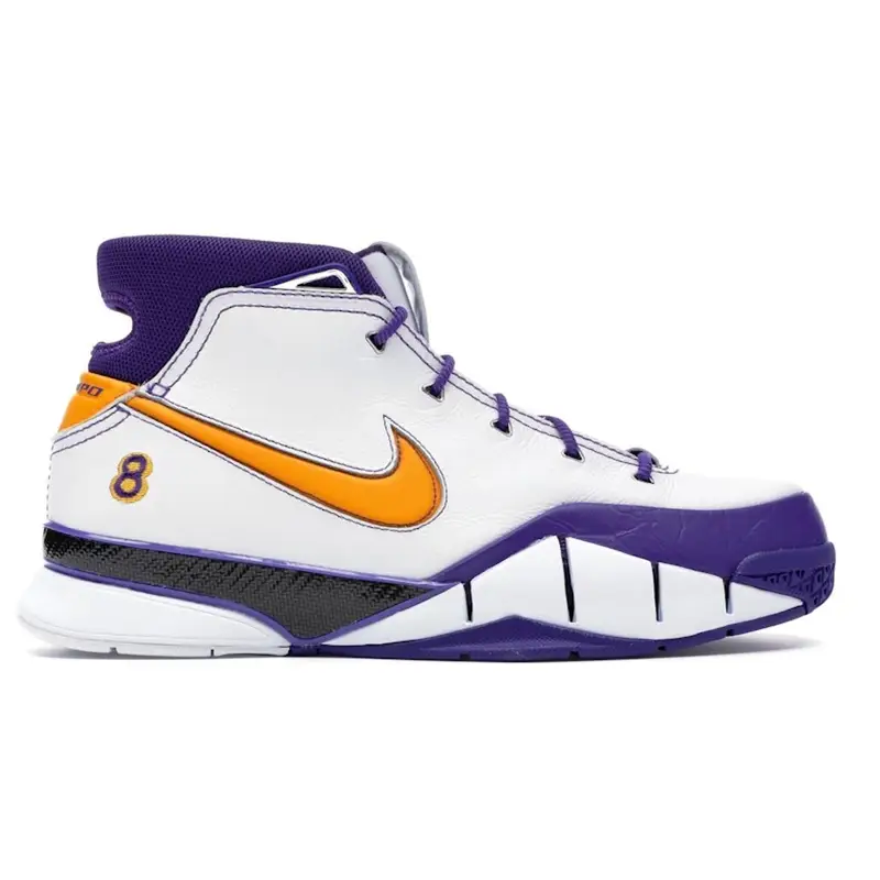 Sneakers da uomo Nike Zoom Kobe 1 Protro Final Seconds Bianco Del-Sol-Viola Varsity AQ2728-101 42
