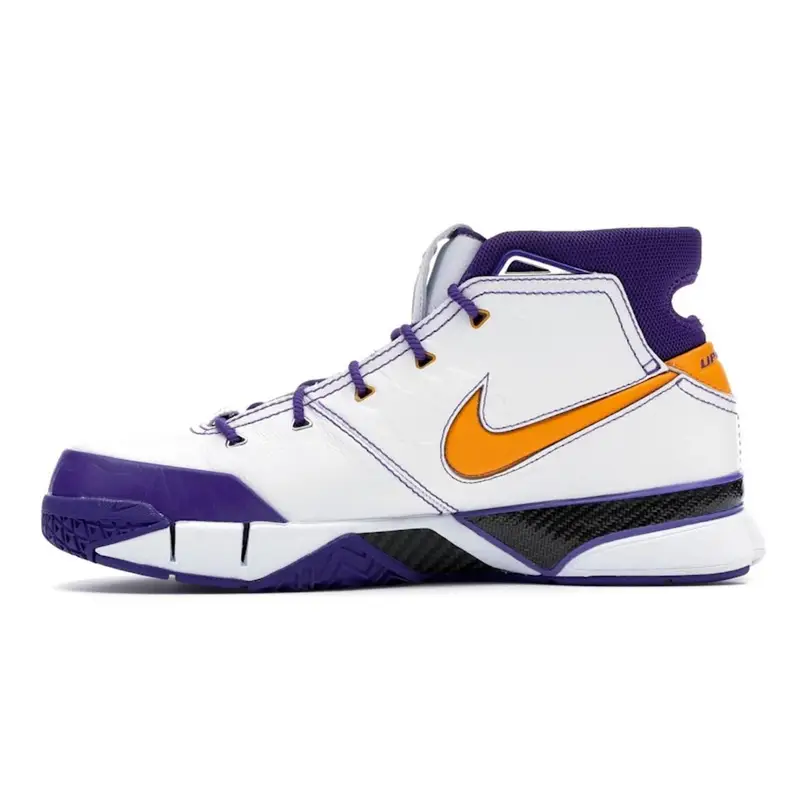 Sneakers da uomo Nike Zoom Kobe 1 Protro Final Seconds Bianco Del-Sol-Viola Varsity AQ2728-101 47 5 miniatura 5