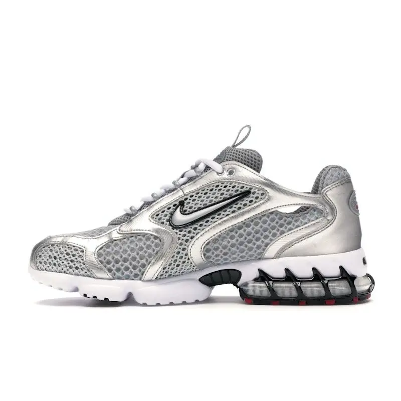 Sneakers da uomo Nike Zoom Spiridon Caged 2 Argento Metallizzato Grigio Fumo Chiaro CJ1288-001 42 miniatura 4