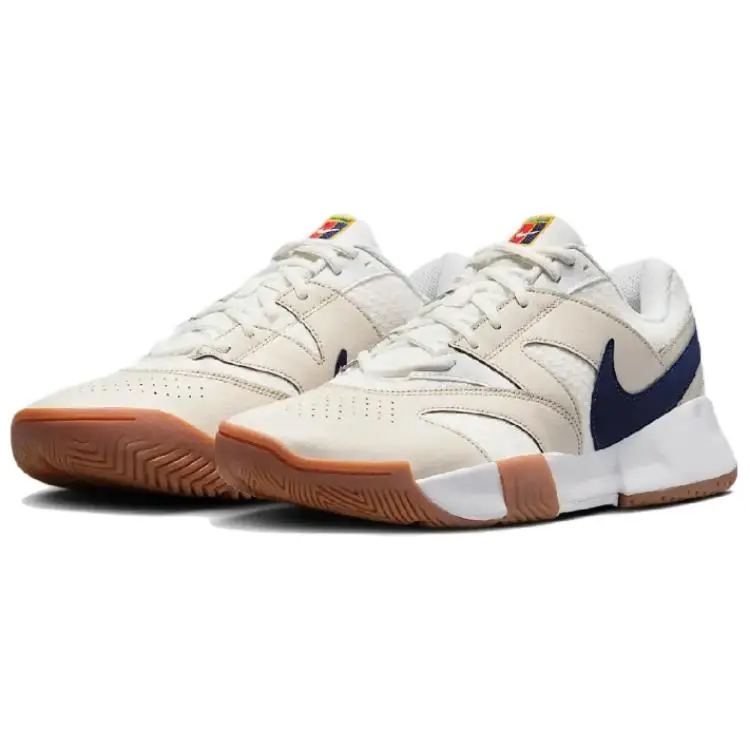 Sneakers da uomo NikeCourt Lite 4 Light Bone Binary Blue Crema Summit-White Bianco FD6574-102 42 5 miniatura 3