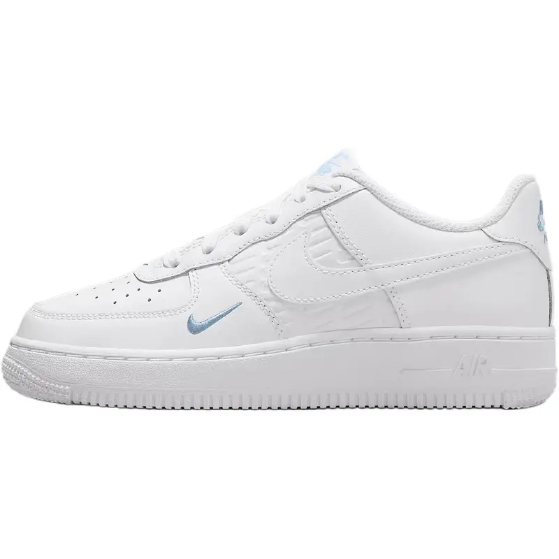Sneakers Nike Air Force 1 GS Bianche Azzurro Armatura Chiaro Bambino IH4475-100 36