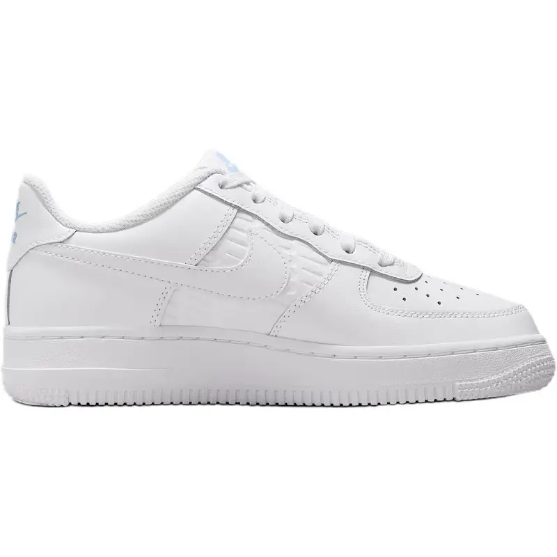 Sneakers Nike Air Force 1 GS Bianche Azzurro Armatura Chiaro Bambino IH4475-100 38 miniatura 3