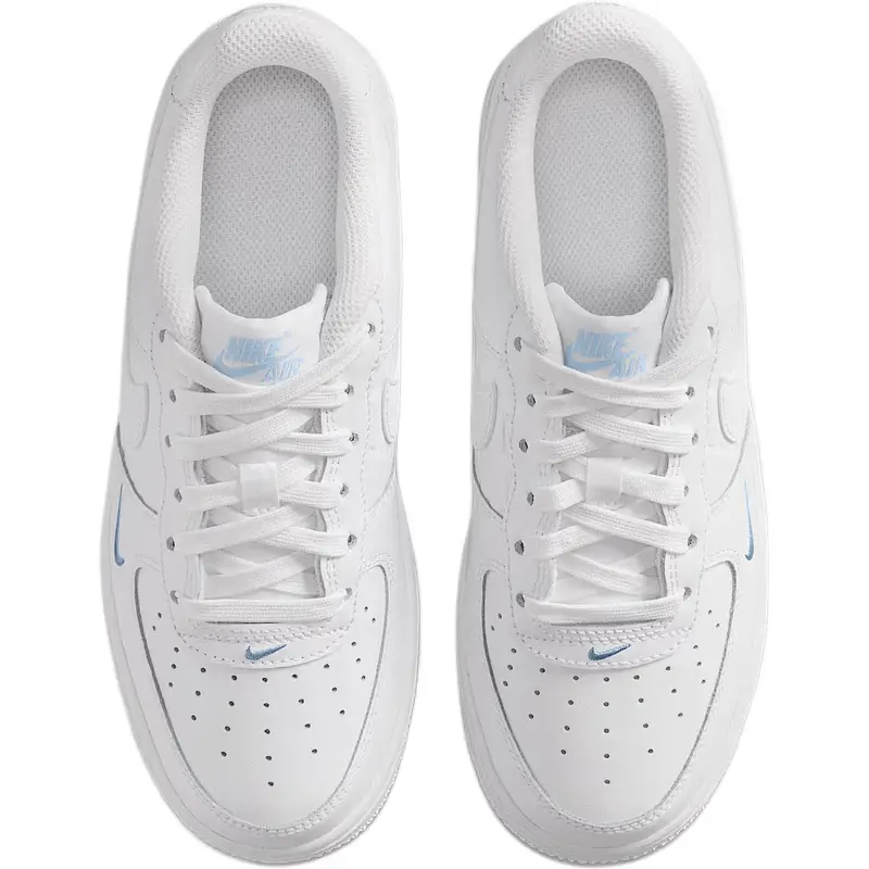 Sneakers Nike Air Force 1 GS Bianche Azzurro Armatura Chiaro Bambino IH4475-100 miniatura 5