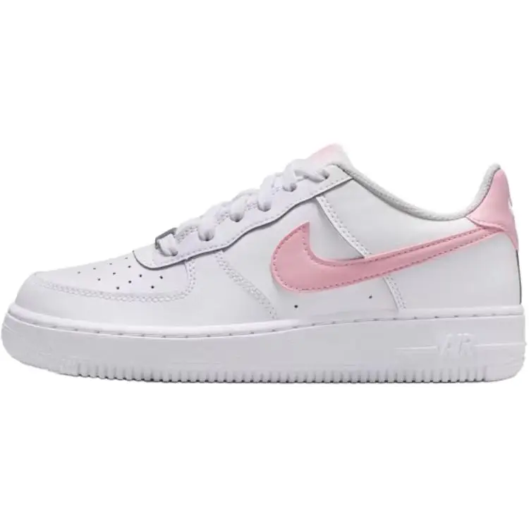 Sneakers Nike Air Force 1 GS Bianche Rosa Medio Morbido Bambino CT3839-115 36 5