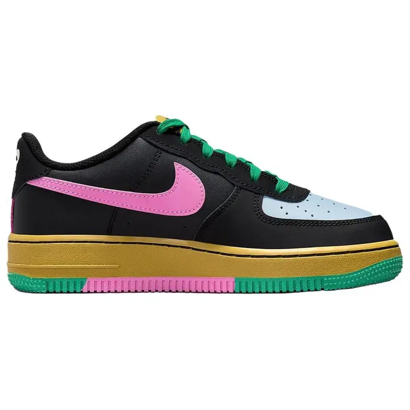 Sneakers Nike Air Force 1 LV8 2 GS Dance Bambino Multicolor Nero Azzurro-Armatura-Chiaro FJ3288-001 37 5 miniatura 4