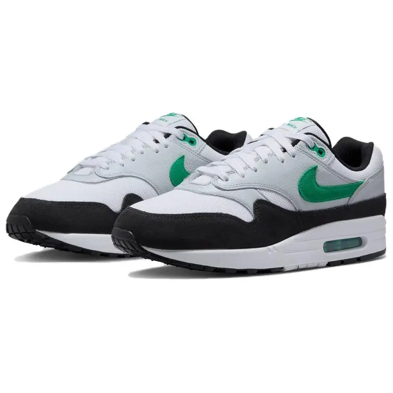 Sneakers Nike Air Max 1 Bianco Nero Verde Stadio Scarpe Casual FN6952-100 42 5 miniatura 2