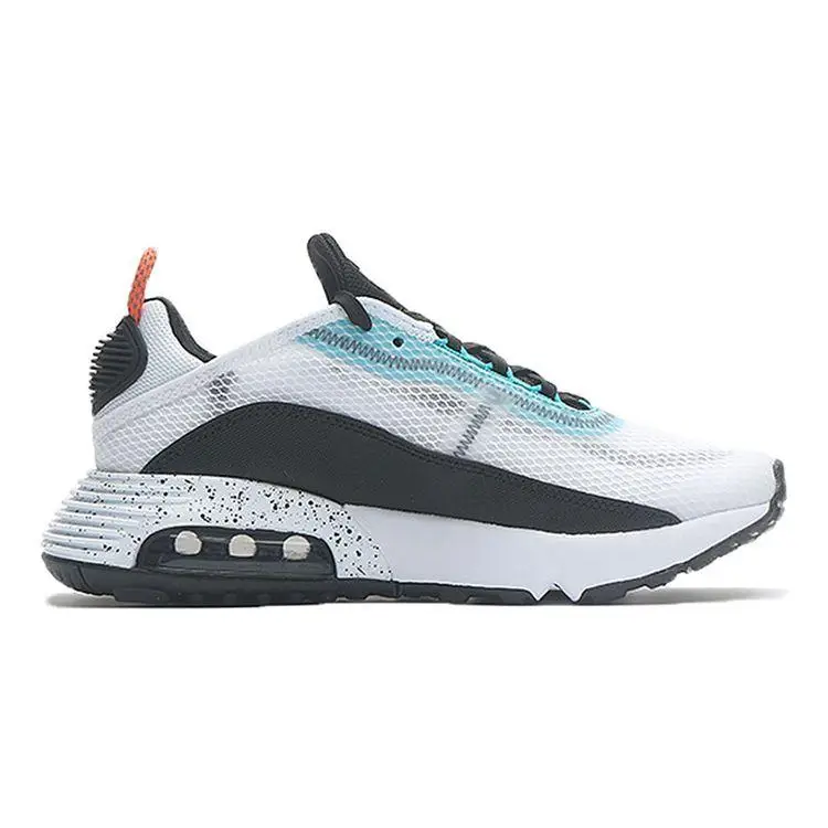 Sneakers Nike Air Max 2090 GS Bianche Arancione Erba Maculate Bambino Nere Acquamarina CJ4066-106 38 5 miniatura 4