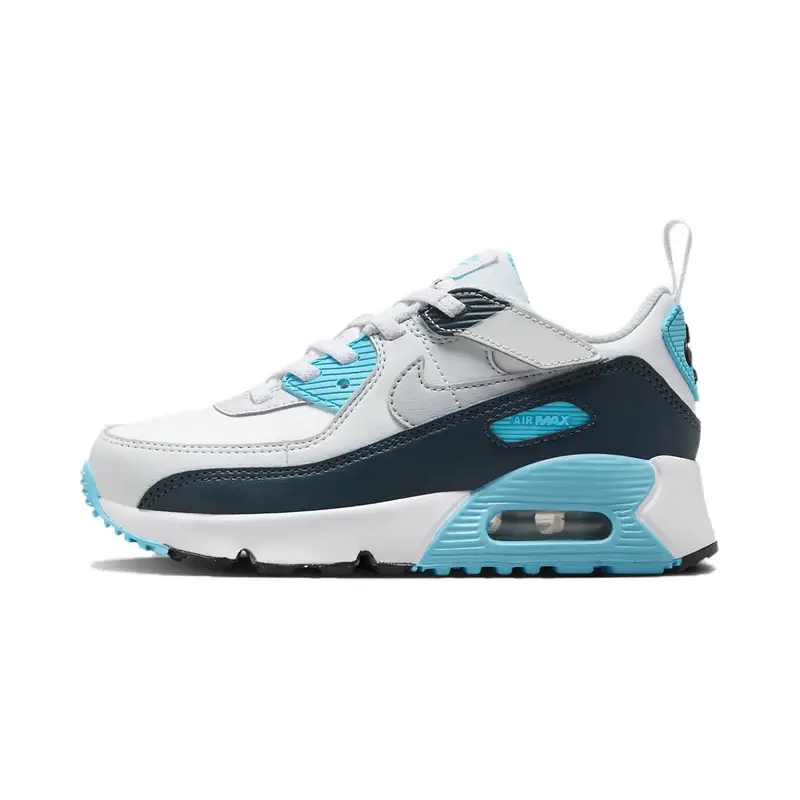 Sneakers Nike Air Max 90 EasyOn PS Blu Baltico Bambino Bianco Armory-Navy Grigio Lupo HF6357-100 29 5
