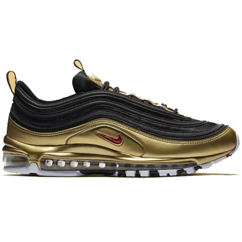 Sneakers Nike Air Max 97 Nere Oro Metallizzato Scarpe Casual AT5458-002 36 5 miniatura 5
