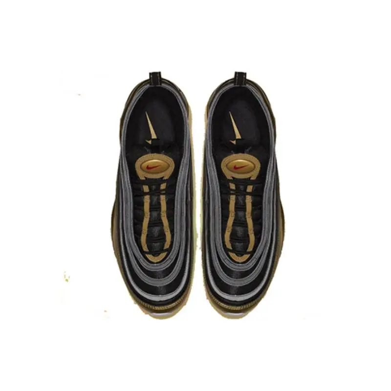 Sneakers Nike Air Max 97 Nere Oro Metallizzato Scarpe Casual AT5458-002 43 miniatura 4