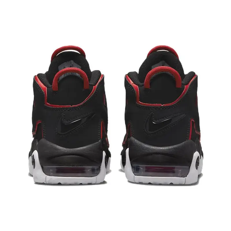 Sneakers Nike Air More Uptempo GS Punta Rossa Bambino Nero University-Red Bianco FB1344-001 36 5 miniatura 4