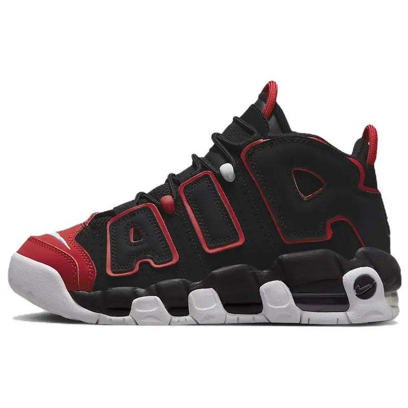 Sneakers Nike Air More Uptempo GS Punta Rossa Bambino Nero University-Red Bianco FB1344-001 39