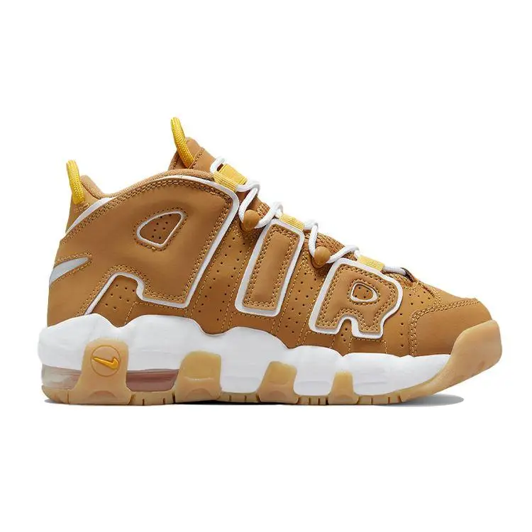 Sneakers Nike Air More Uptempo GS Wheat Bambino Marrone Polline Gomma-Marrone-Chiaro DQ4713-700 38 5 miniatura 4