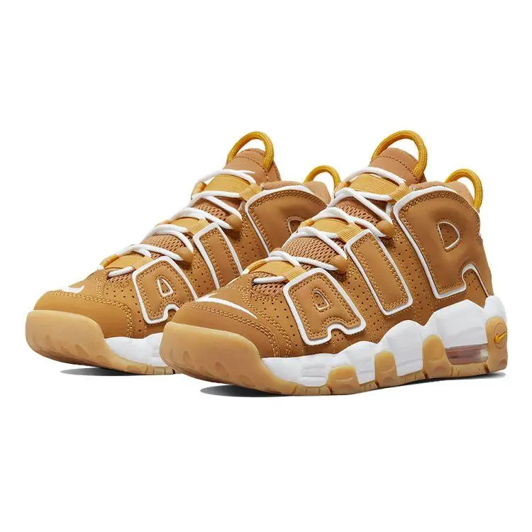 Sneakers Nike Air More Uptempo GS Wheat Bambino Marrone Polline Gomma-Marrone-Chiaro DQ4713-700 39 miniatura 2