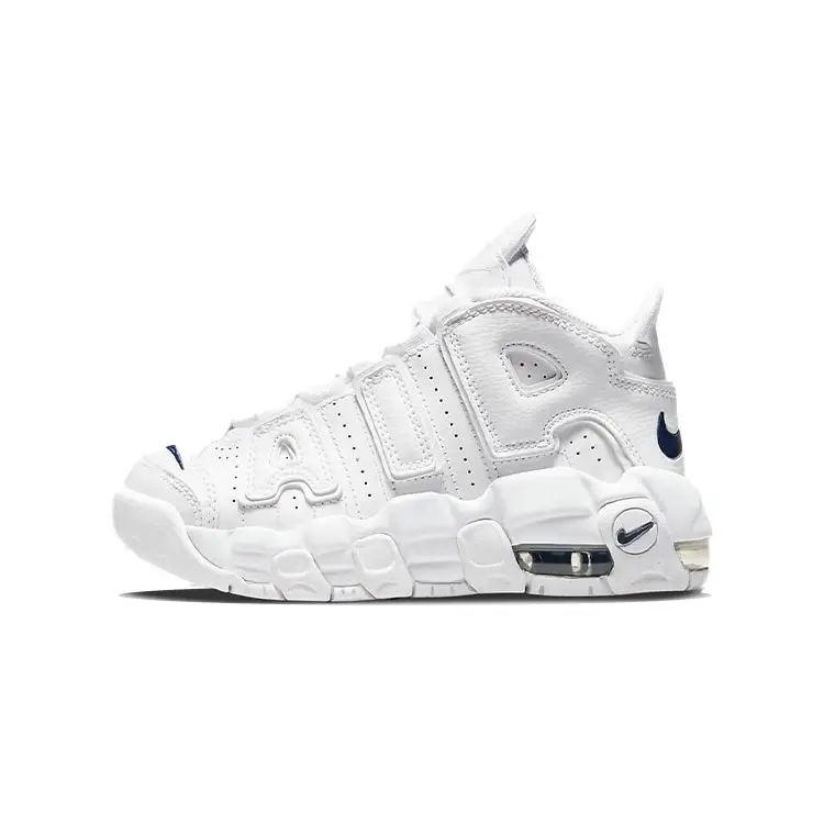 Sneakers Nike Air More Uptempo PS Bianche Blu Navy Mezzanotte Bambini DH9723-100