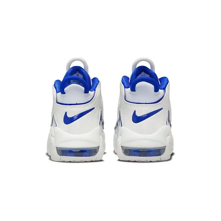 Sneakers Nike Air More Uptempo PS Bianche Royal Bambini Summit-White Football-Grey Racer-Blue FN4858-100 28 miniatura 4
