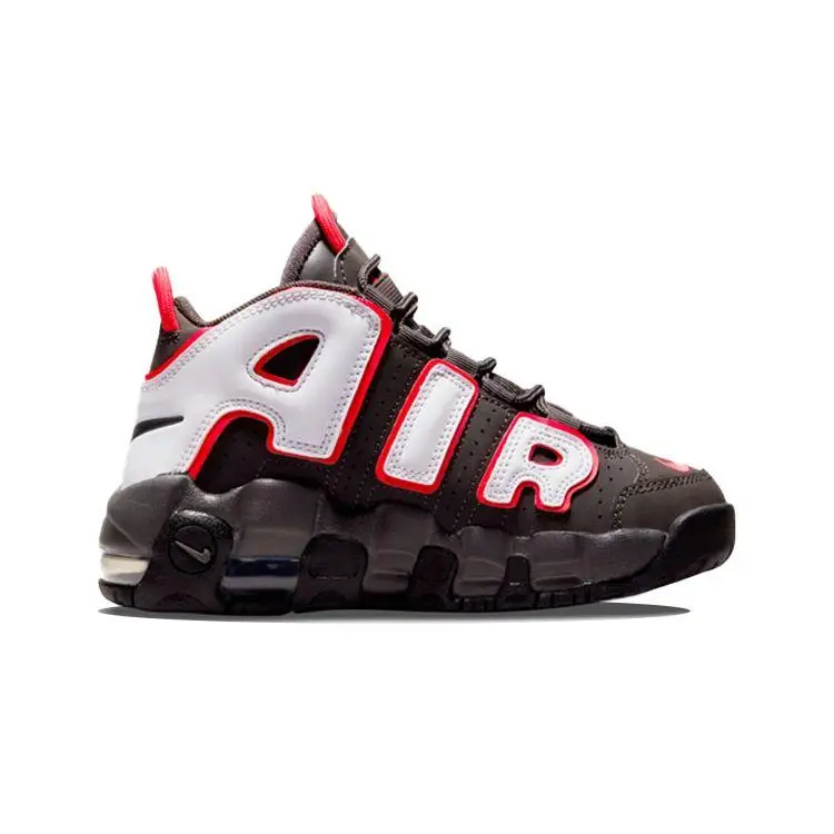 Sneakers Nike Air More Uptempo PS Grigio Medio Rosso Sirena Bianco Bambino Nere DH9723-200 31 miniatura 4