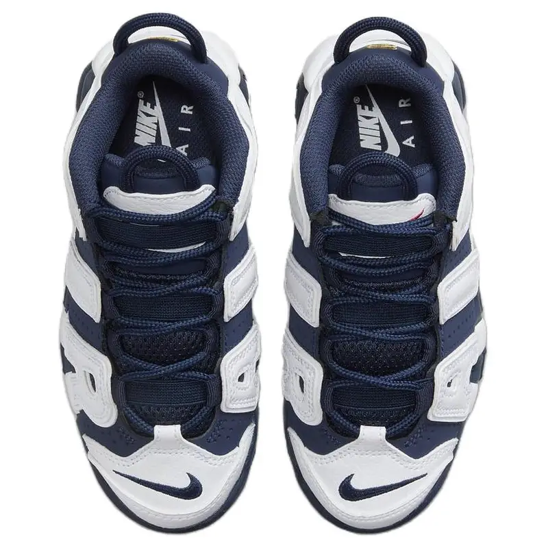 Sneakers Nike Air More Uptempo PS Olympic 2024 Bambino Blu Bianco Oro Metallizzato FV5372-100 31 miniatura 5