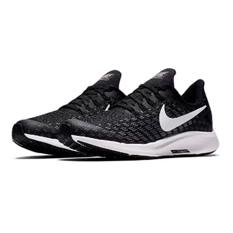 Sneakers Nike Air Zoom Pegasus 35 GS Nere Bambino Bianco Gunsmoke Grigio Petrolio AH3482-001 35 5 miniatura 3