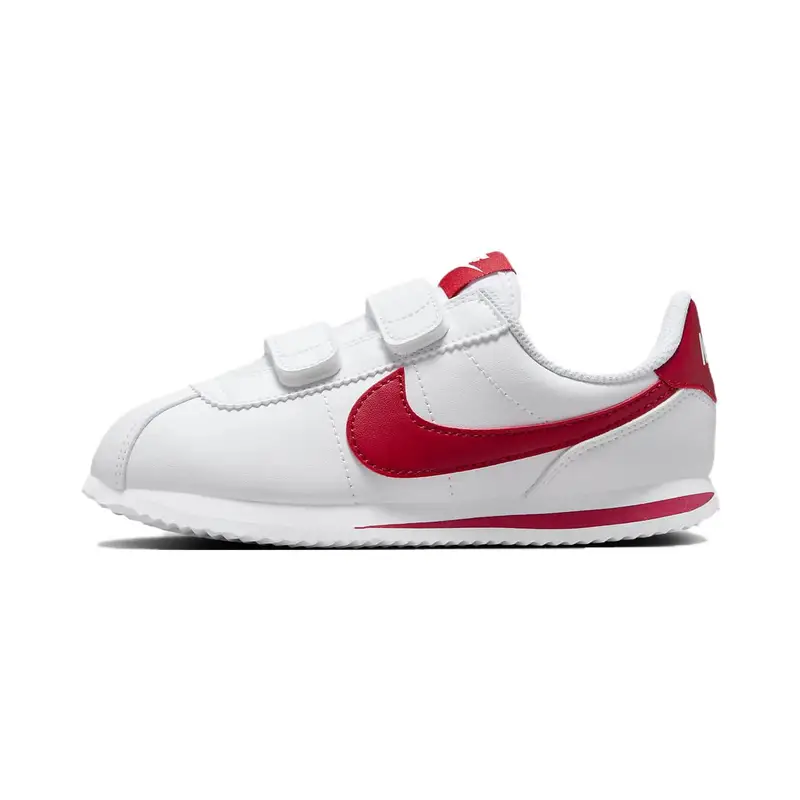 Sneakers Nike Cortez Basic SL PS Bianche Rosso Palestra Bambini 904767-101 33 5