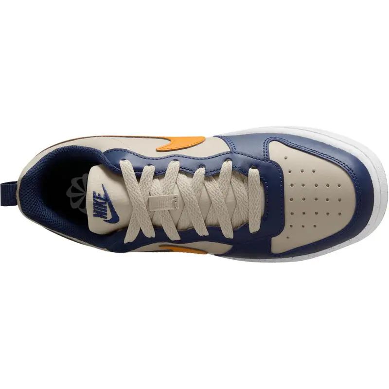 Sneakers Nike Court Borough Low Recraft GS Blu Navy Mezzanotte Buccia d Arancia Bambini Blu Light-Orewood-Brown Bianco DV5456-126 36 miniatura 5