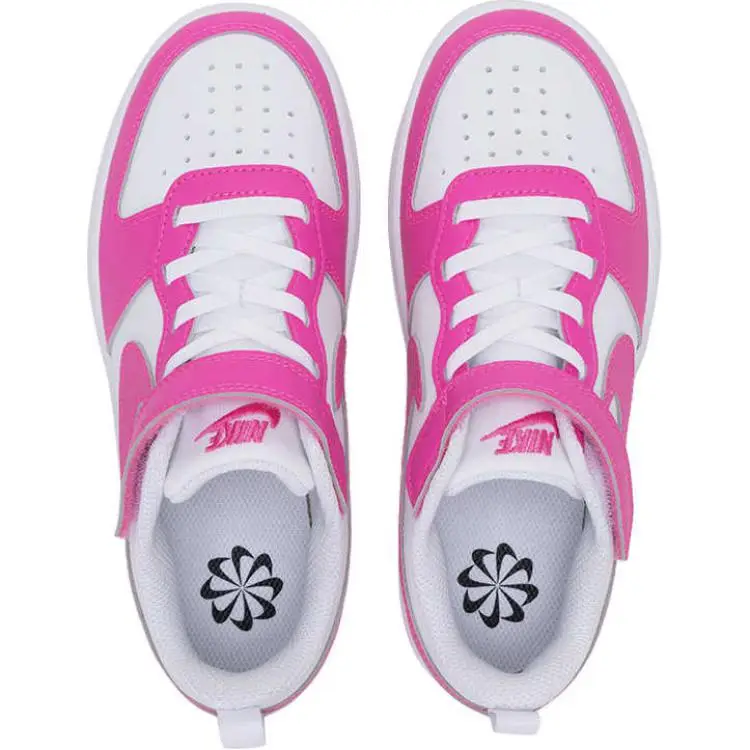 Sneakers Nike Court Borough Low Recraft PS Fucsia Laser Bambino Rosa Bianco DV5457-123 31 miniatura 5