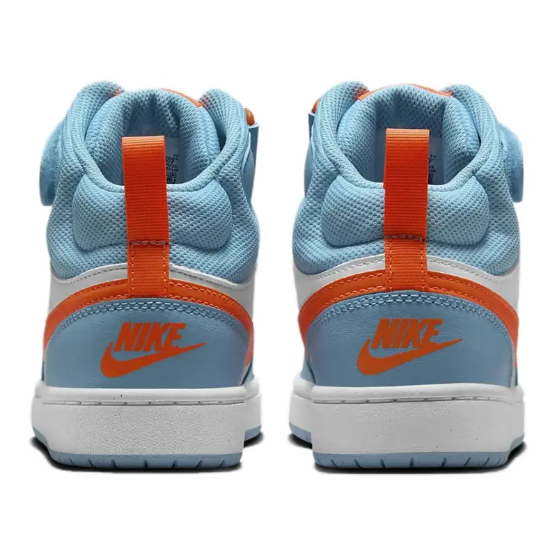 Sneakers Nike Court Borough Mid 2 GS Azzurro Acquario Arancione Totale Bambini Bianco HF4791-407 40 miniatura 2